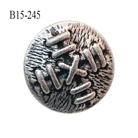 Bouton 15 mm métal vieilli accroche avec un anneau diamètre 15 mm épaisseur 3 mm prix à la pièce