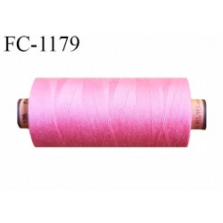 Bobine 1000 m fil Polyester n° 120 couleur rose longueur 1000 mètres grande marque