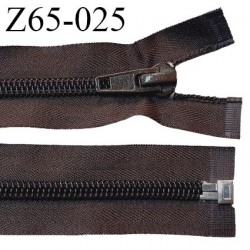 Fermeture zip 63 cm à glissière séparable haut de gamme couleur marron glissière nylon longueur 63 cm prix à la pièce