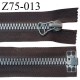 Fermeture zip 75 cm haut de gamme couleur marron glissière séparable en métal longueur 75 cm largeur 8 mm prix à la pièce