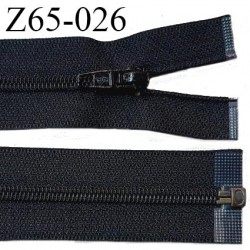 fermeture zip à glissière YKK longueur 65 cm couleur noir séparable largeur  3.2 cm largeur du zip spirale 6,5 mm curseur métal