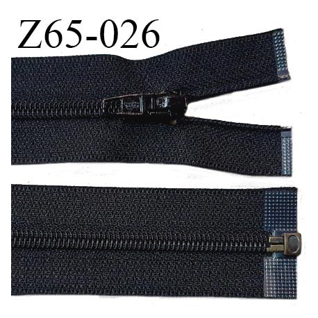 Fermeture zip 65 cm à glissière séparable haut de gamme couleur noir glissière nylon longueur 65 cm prix à la pièce