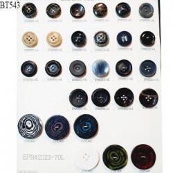 Plaque de 28 boutons très beaux diamètre de 27 à 44 mm pour création unique prix pour la plaque entière