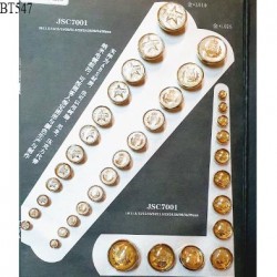Plaque de 36 boutons très beaux diamètre de 10 à 34 mm pour création unique prix pour la plaque entière