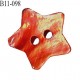 Bouton étoile nacre 11 mm couleur rouge 2 trous largeur 11 mm prix à la pièce