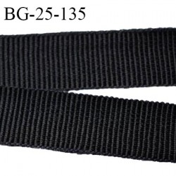 Galon ruban gros grain 25 mm couleur noir et très solide souple en coton largeur 25 mm prix au mètre
