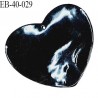 Pendentif coeur en nacre couleur noir largeur 40 mm hauteur 38 mm prix à l'unité