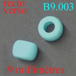 bouton 9 mm ou arret stop cordon couleur bleu façon perle