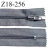 Fermeture zip 18 cm non séparable couleur gris largeur 2.7 cm zip nylon longueur 18 cm prix à l'unité