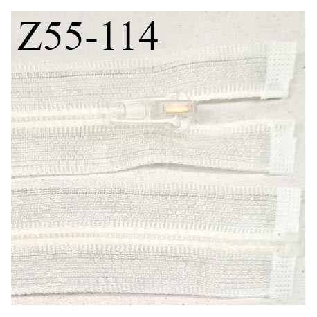 Fermeture zip 55 cm invisible transparente en nylon séparable avec glissière nylon transparente largeur 5 mm prix à l'unité