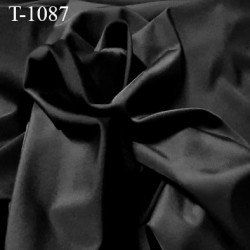 Tissu lycra elasthanne noir satiné très haut de gamme 260 gr au m2 largeur 150 cm prix pour 10 cm de long et 150 cm de large