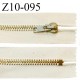 Fermeture zip 10 cm couleur beige longueur 10 cm largeur 3.5 cm non séparable glissière métal couleur laiton doré prix à l'unité