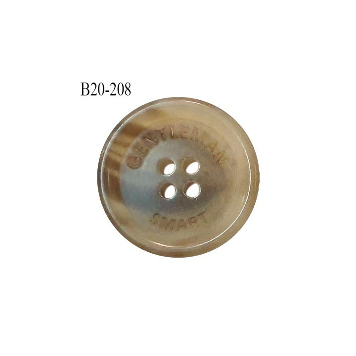 Bouton 20 mm couleur gris marbré 4 trous diamètre 20 mm épaisseur 4 mm prix à l'unité