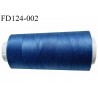 Destockage Cone 5000 m fil  polyester n°120 couleur bleu longueur 5000 mètres  bobiné en France
