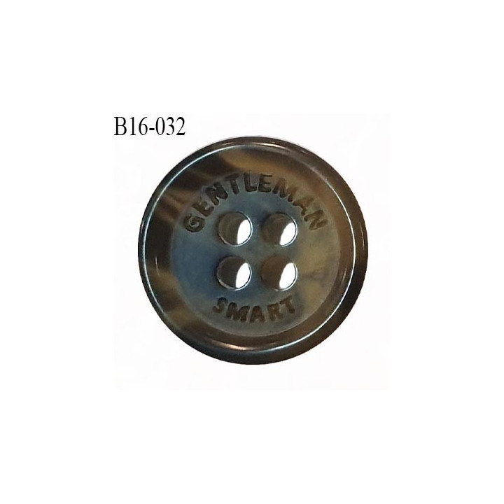 Bouton 15 mm en pvc couleur kaki 4 trous diamètre 15 mm épaisseur 3.5 mm prix à la pièce