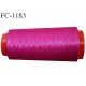 Cone 2000 m fil mousse polyester n°120 couleur fuschia longueur 2000 mètres bobiné en France