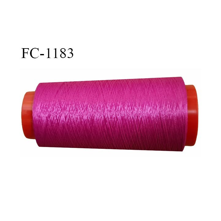 Cone 2000 m fil mousse polyester n°120 couleur fuschia longueur 2000 mètres bobiné en France
