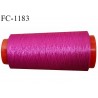 Cone 2000 m fil mousse polyester n°120 couleur fuschia longueur 2000 mètres bobiné en France