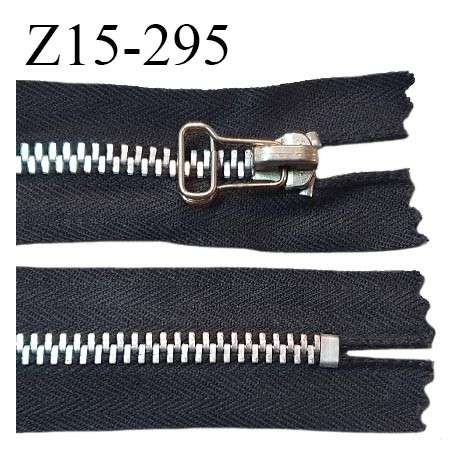 Fermeture 15 cm couleur noir non séparable zip glissière en métal longueur 15 cm largeur 3 cm largeur du zip 6 mm prix à l'unité