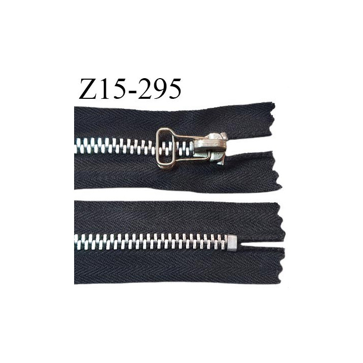 Fermeture 15 cm couleur noir non séparable zip glissière en métal longueur 15 cm largeur 3 cm largeur du zip 6 mm prix à l'unité