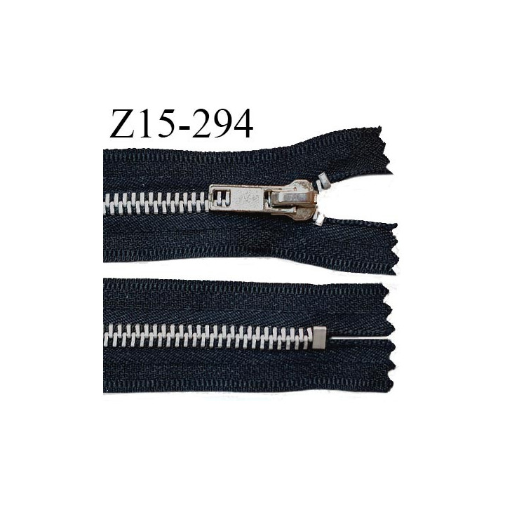 Fermeture 15 cm couleur noir non séparable zip glissière en métal longueur 15 cm largeur 3 cm largeur du zip 6 mm prix à l'unité