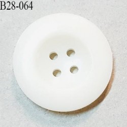 Bouton 28 mm en pvc couleur naturel 4 trous diamètre 28 mm épaisseur 5 mm prix à la pièce