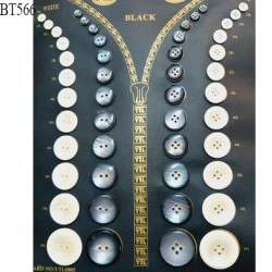Plaque de 48 boutons très beaux pour création unique diamètre de 10 à 40 mm prix pour la plaque entière