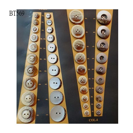Plaque de 40 boutons très beaux pour création unique diamètre de 12 à 34 mm prix pour la plaque entière