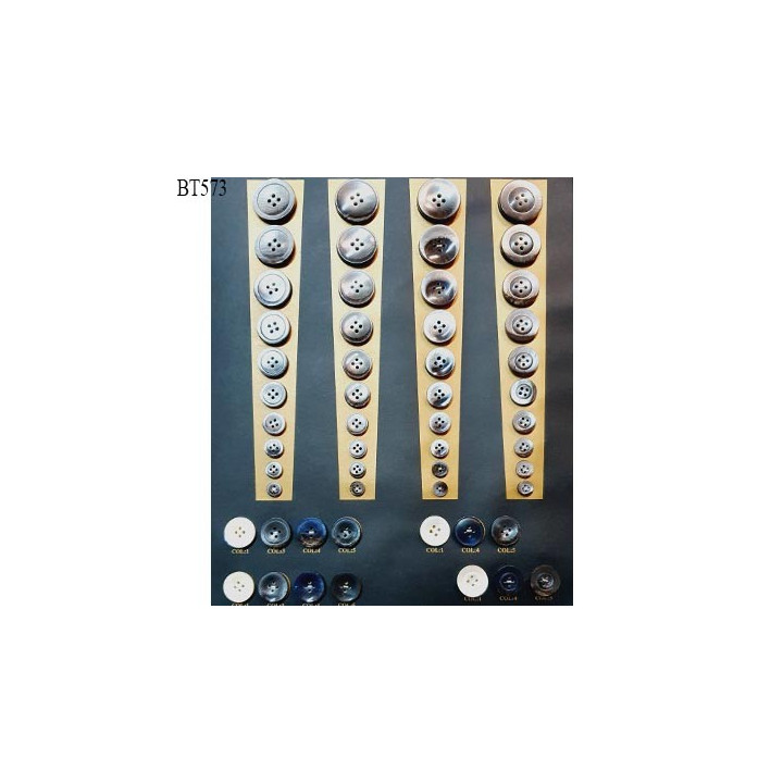 Plaque de 54 boutons très beaux pour création unique diamètre de 10 à 30 mm prix pour la plaque entière
