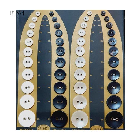 Plaque de 44 boutons très beaux pour création unique diamètre de 11 à 40 mm prix pour la plaque entière