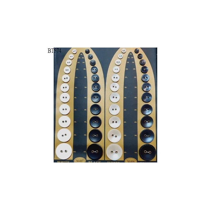 Plaque de 44 boutons très beaux pour création unique diamètre de 11 à 40 mm prix pour la plaque entière