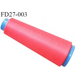 Destockage cone 3000 mètres de fil mousse polyester fil n°120 couleur corail longueur 3000 m