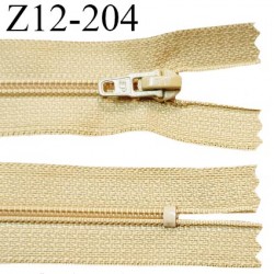Fermeture zip 12 cm non séparable couleur beige largeur 2.5 cm zip nylon longueur 12 cm largeur 4 mm prix à la pièce