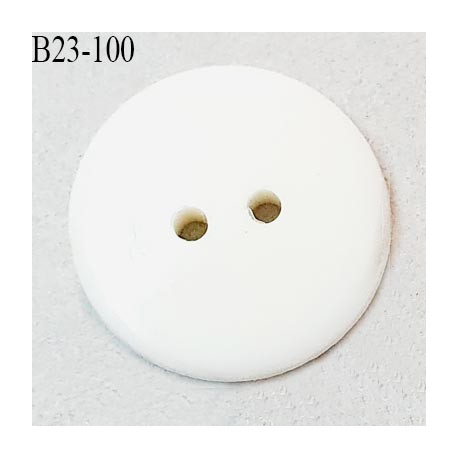 Bouton 23 mm en pvc couleur naturel 2 trous diamètre 23 mm épaisseur 5 mm prix à la pièce