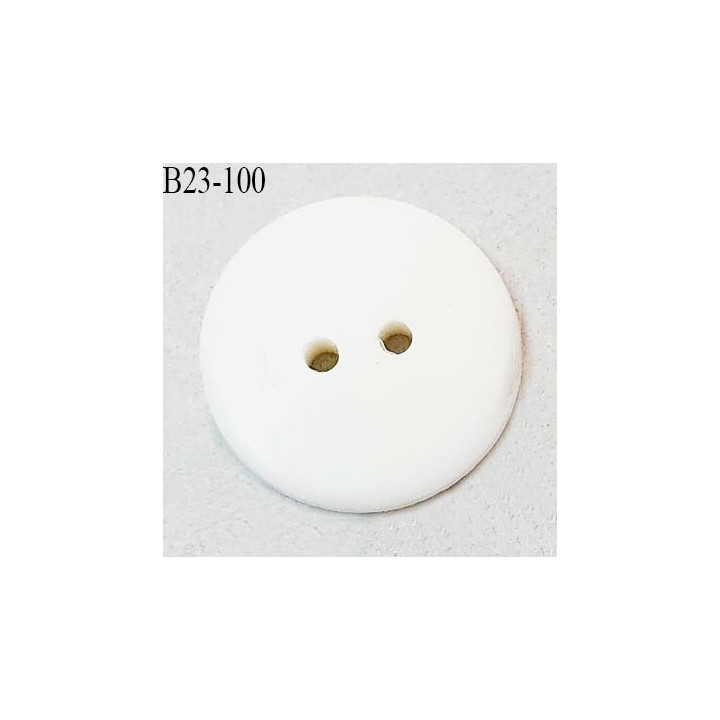 Bouton 23 mm en pvc couleur naturel 2 trous diamètre 23 mm épaisseur 5 mm prix à la pièce