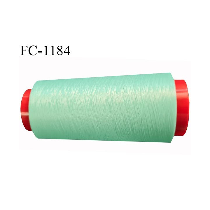 Cone 1000 m fil mousse polyamide n°120 couleur vert d'eau longueur 1000 mètres bobiné en France