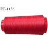 Cone 2000 m fil mousse polyamide n°120 couleur rouge longueur 2000 mètres bobiné en France