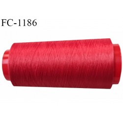 Cone 1000 m fil mousse polyamide n°120 couleur rouge longueur 1000 mètres bobiné en France