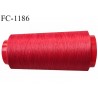 Cone 1000 m fil mousse polyamide n°120 couleur rouge longueur 1000 mètres bobiné en France