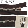 Fermeture 15 cm couleur marron non séparable zip glissière en métal longueur 15 cm largeur 3 cm prix à l'unité
