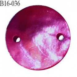 Bouton nacre 15 mm couleur violet diamètre 15 mm 2 trous prix à la pièce