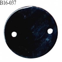 Bouton nacre 15 mm couleur noir diamètre 15 mm 2 trous prix à la pièce