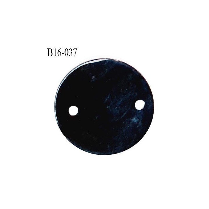Bouton nacre 15 mm couleur noir diamètre 15 mm 2 trous prix à la pièce