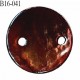 Bouton nacre 15 mm couleur marron diamètre 15 mm 2 trous prix à la pièce