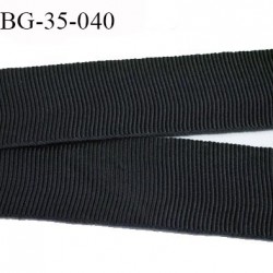 Galon ruban 35 mm gros grain coton superbe souple et doux galon ruban couleur noir largeur 35 mm prix au mètre
