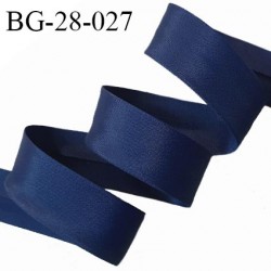 Biais plié 28 mm synthétique couleur bleu marine largeur 28 mm 2 rebords pliés à l'intérieur de 14 mm prix au mètre