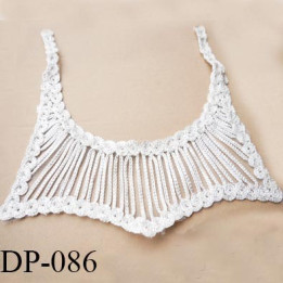 Devant plastron hauteur 22cm couleur naturel avec effet brillant argent hauteur 22 cm et largeur 22 cm