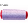 Cone 1000 m fil mousse polyamide n°120 couleur lilas clair longueur 1000 mètres bobiné en France