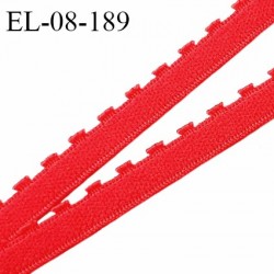 Elastique picot 8 mm haut de gamme couleur rouge largeur 8 mm allongement +200% prix au mètre