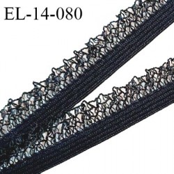 Elastique 14 mm lingerie picot dentelle couleur noir haut de gamme prix au mètre